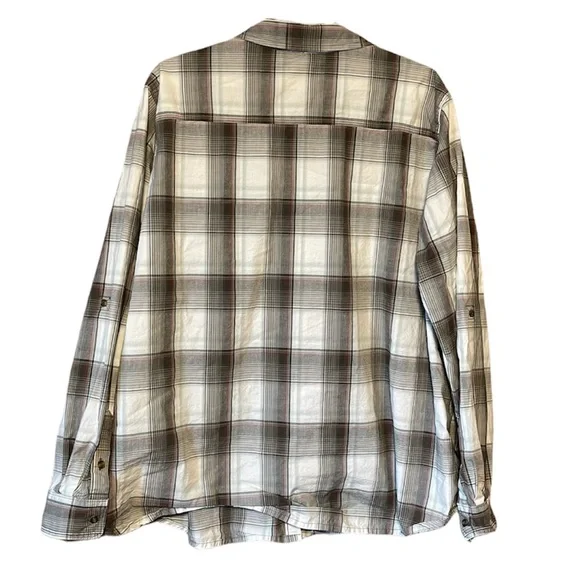 Carhartt Plaid Button Down Shirt - White and Brown - Picture 7 of 7